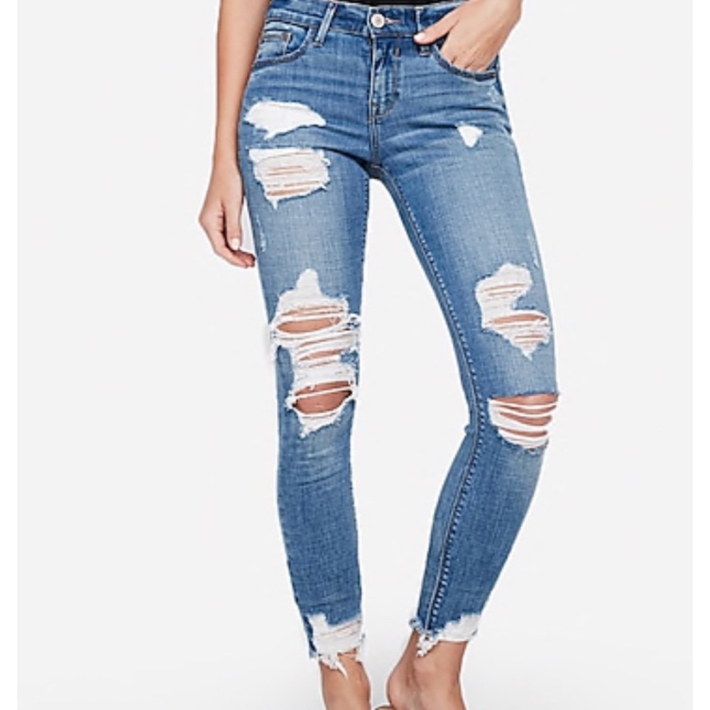 NEW Express distressed denim